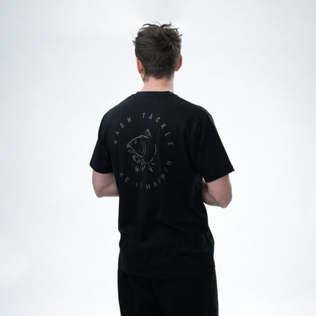 Camiseta Nash Make It Happen Carp Logo Negra - Tienda Carpfishing