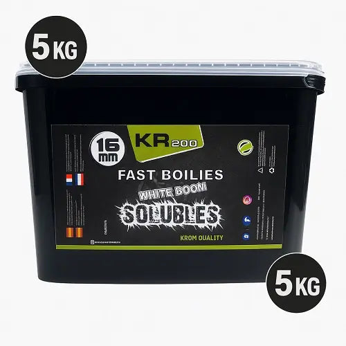 Boilies Solubles Krom Quality KR200 White Boom 16 mm 5KG