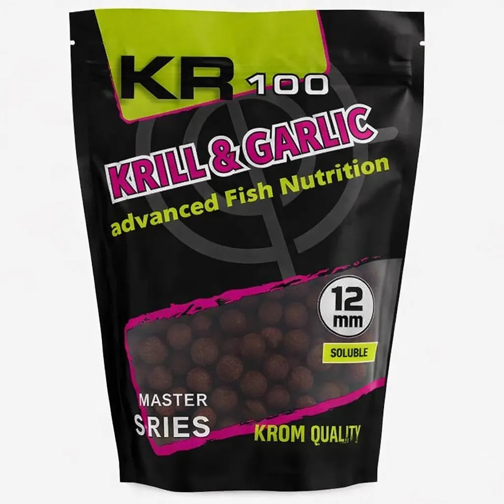 Boilies Solubles Krom Quality KR100 Krill & Garlic 12 mm 800G
