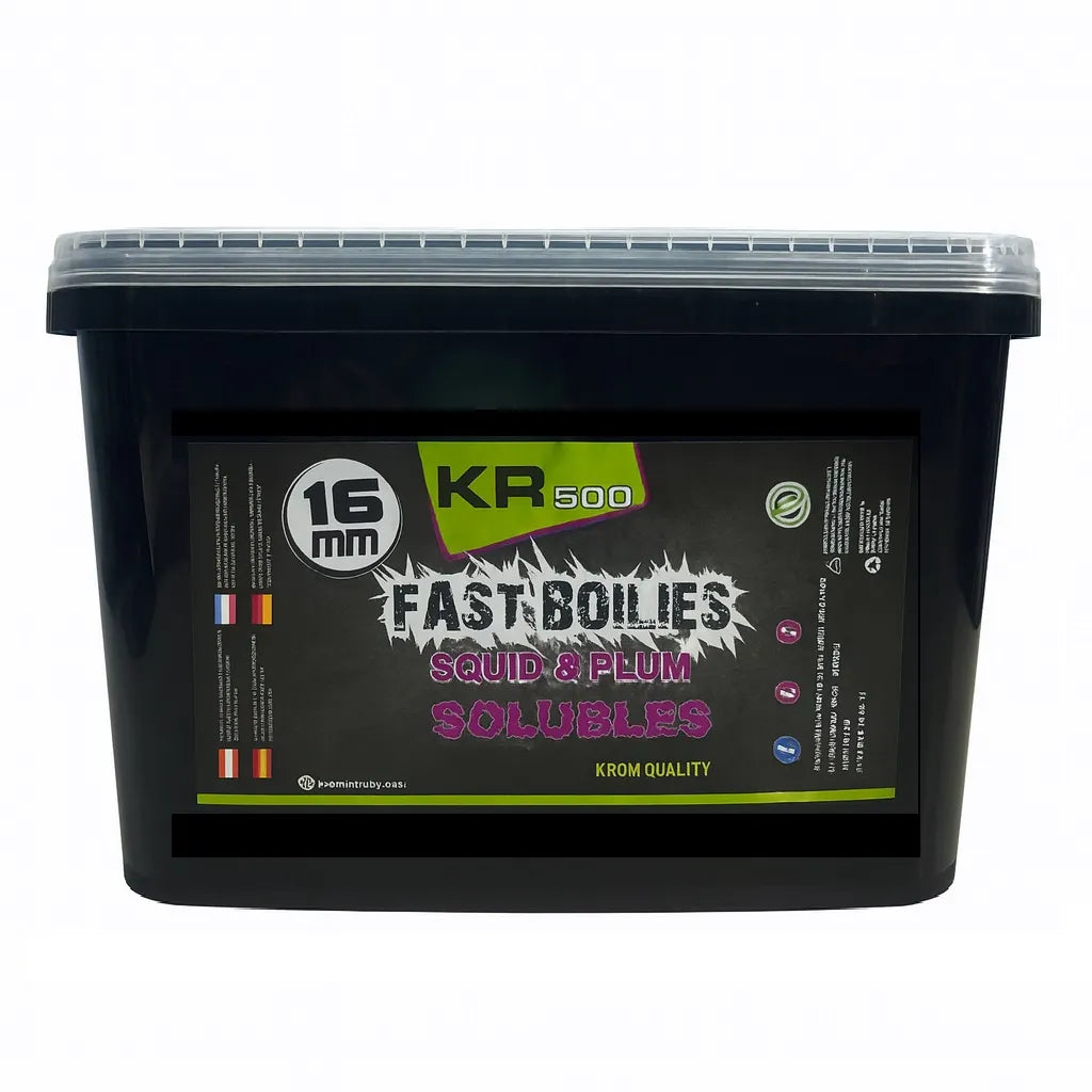 Boilies Solubles Krom Quality KR500 Squid & Plum 16 mm 5KG