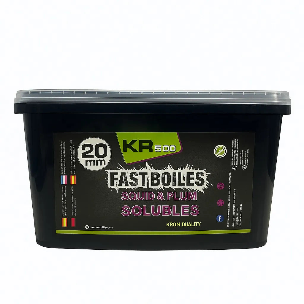 Boilies Solubles Krom Quality KR500 Squid & Plum 20 mm 3KG