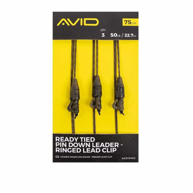Leadcore Avid Carp Lead Clip Tied Pin Down 75 cm - Tienda Carpfishing