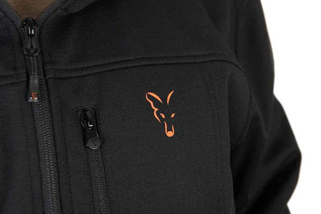 Sudadera Fox Shell Negra/Naranja - Tienda Carpfishing