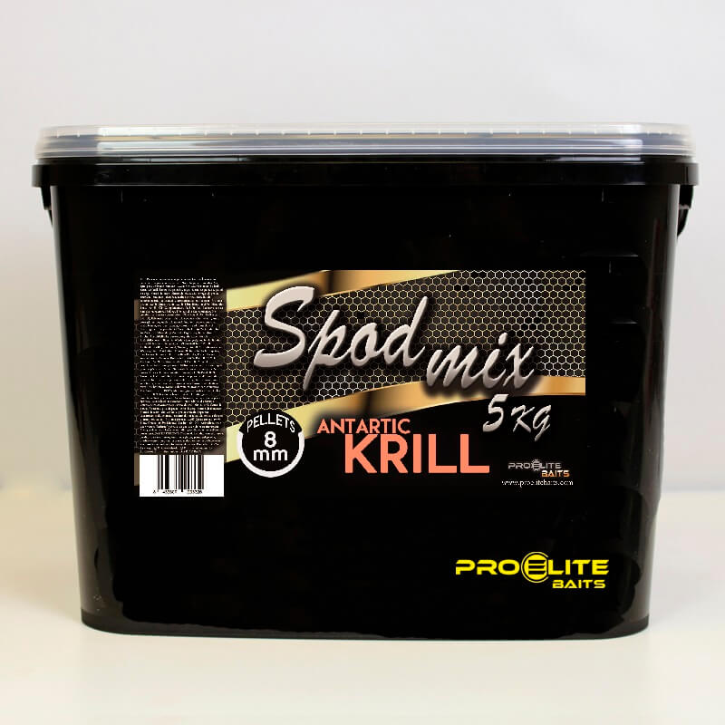 Cubo Pellets Spod Mix Pro Elite Baits Antartic Krill Gold 5 kg