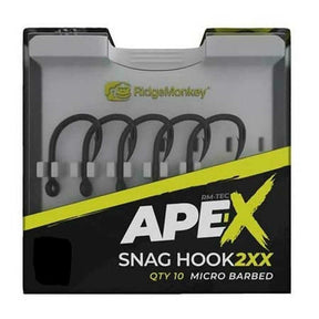 Anzuelos Ridge Monkey Ape - X Snag Hook 2XX - Tienda Carpfishing