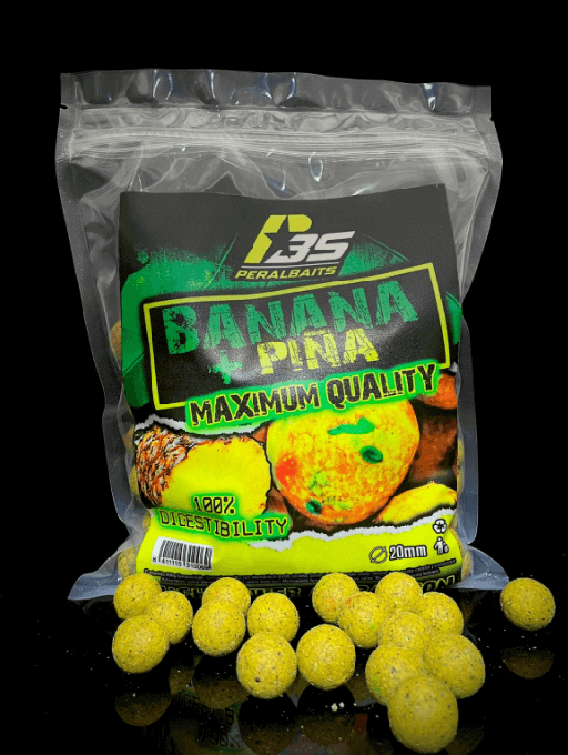 Boilies Peralbaits Banana Piña 20 mm - Tienda Carpfishing