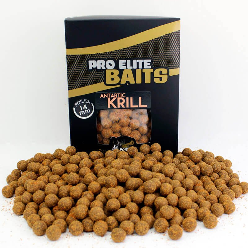 Boilies Pro Elite Baits Gold Antartic Krill 14 mm - Tienda Carpfishing