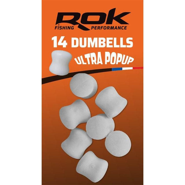 Dumbells Ultra Pop Up Rok Fishing Blanco - Tienda Carpfishing
