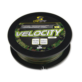 Hilo Carp Spirit Velocity XS Camo 0,35 mm/1200 m - Tienda Carpfishing