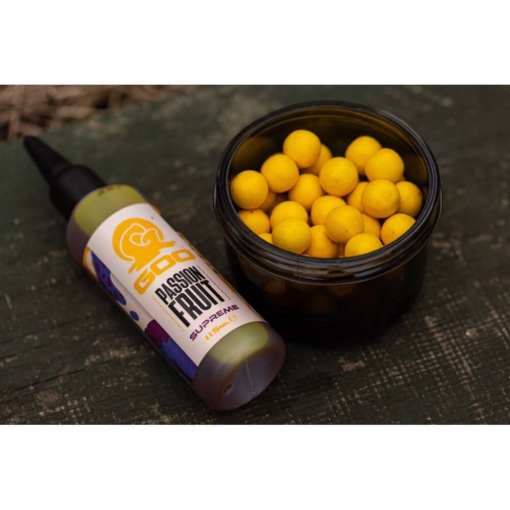 Líquido Korda Goo Golden Passion Fruit Supreme 115 ml - Tienda Carpfishing