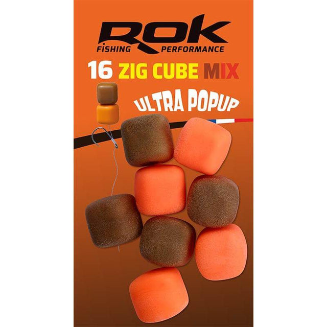 Pop up Zig Cube Rok Fishing Naranja/Marrón 10 - Tienda Carpfishing