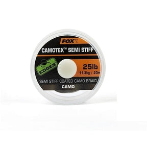 Trenzado Fox Semi - Stiff Camotex 35 lb / 20 m - Tienda Carpfishing